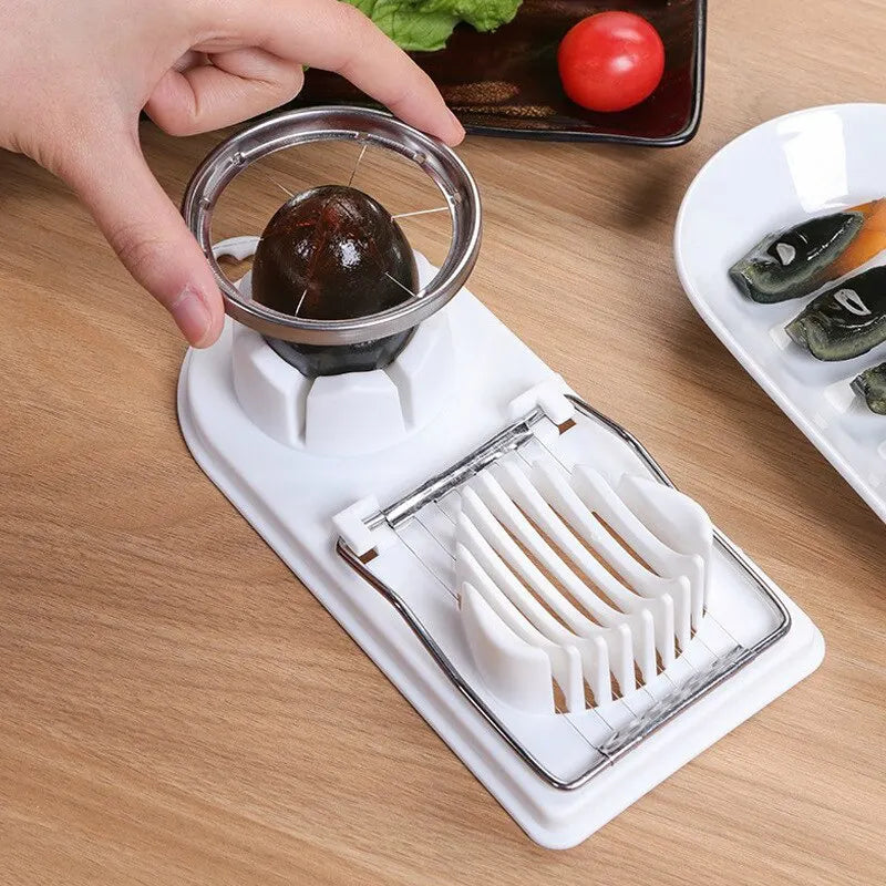 Multifunctional Egg Slicers Stainless Steel Slicer Fancy Splitter Egg Cutting Tool Home Two in One Egg Cutter Kitchen Gadgets